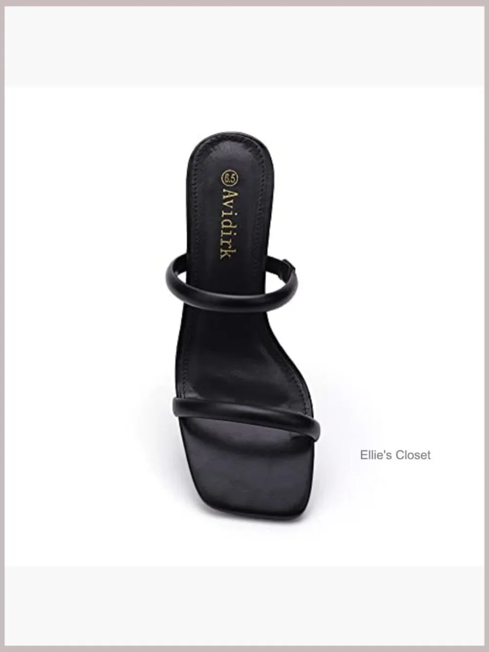 Square Open Toe Heeled Sandals Two Strap Mules Slip On Block Chunky Mid Heels